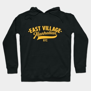 East Village Manhattan - NYC Minimal Logo Hoodie